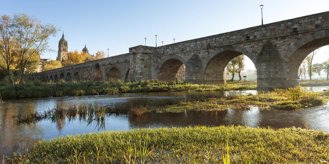 Paseo fluvial del río Tormes, cerca de la residencia de mayores CleceVitam San Antonio, ubicada en la ciudad de Salamanca